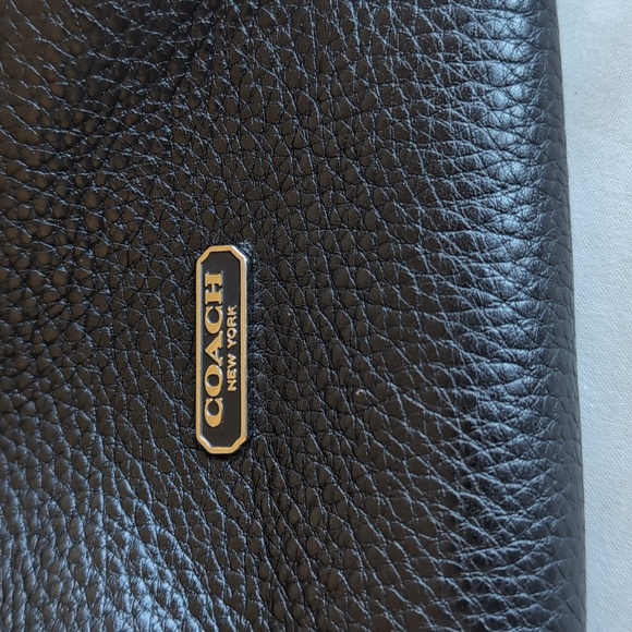 Coach Color-block Park Shoulder Crossbody Leather Hobo 🖤🤎 Black/Saddle - Picture 13 of 16